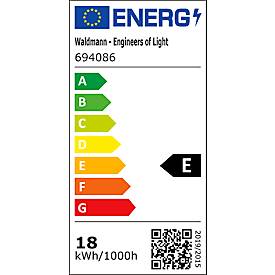 LED-Gestängeleuchte Waldmann ROCIA.planar, Leistung 18 W, 1500 lm, Lichtfarbe 5000 K, tiefschwarz