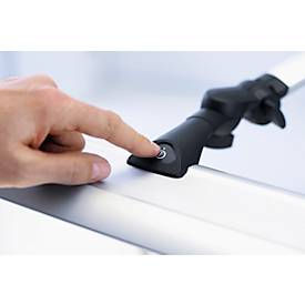 LED-Gestängeleuchte Waldmann TANEO, Leistung 23 W, 1500 lm, Lichtfarbe 5000 K, dimmbar, aluminiumfarben