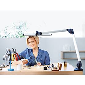 LED-Gestängeleuchte Waldmann TANEO, Leistung 23 W, 1500 lm, Lichtfarbe 5000 K, dimmbar, aluminiumfarben