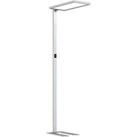 LED Lampe LAVA, dimmbar, für Bildschirmarbeitsplatz, 4000 K, als Stehlampe oder Tischlampe, silbern