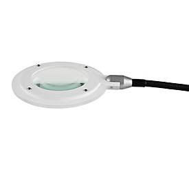 LED-Lupenleuchte Bauer & Böcker Slim, 6-fache Vergrößerung, 7,5 W, 460 lm, 5500 K, neigbar, IP65, Magnetfuß, Kunststoff, schwarz