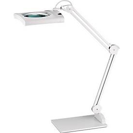 LED-Lupenleuchte Glaslinse 190,5mm (7,5Zoll)Standfuß weiß