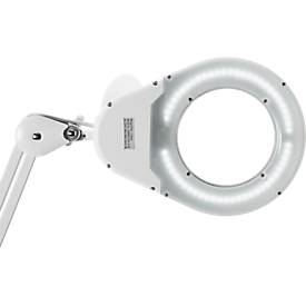 LED-Lupenleuchte MAULvisio, Leistung 8 W, 1200 lm, 3-Dioptrien-Linse, drehbarer Standfuß, weiß