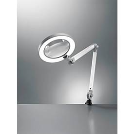 LED-Lupenleuchte Waldmann MLD, 3,5 Dioptrien-Linse, stufenlos dimmbar, 12 W, 792 lm, 5000 K, Aluminiumprofil