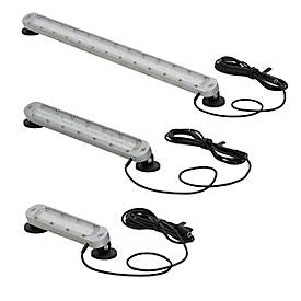 LED Maschinenleuchte Bauer & Böcker Lichtleiste S, 6 W, 600 lm, 5500 K, um 45° drehbare Gelenke, 5500 K, Magnetfuß, IP67, Aluminium, grau