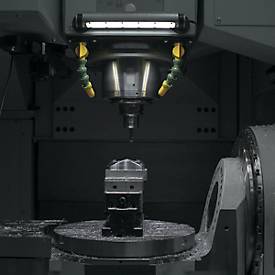 LED Maschinenleuchte Bauer & Böcker Nachtwächter L, kabelgebunden, 9 W, 900 lm, 5500 K, um 360° drehbare Gelenke, Magnetfuß, IP67, Aluminium, grau