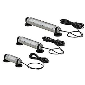 LED Maschinenleuchte Bauer & Böcker Nachtwächter L, kabelgebunden, 9 W, 900 lm, 5500 K, um 360° drehbare Gelenke, Magnetfuß, IP67, Aluminium, grau