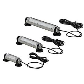 LED Maschinenleuchte Bauer & Böcker Nachtwächter S, kabelgebunden, 3 W, 300 lm, 5500 K, um 360° drehbare Gelenke, Magnetfuß, IP67, Aluminium, grau