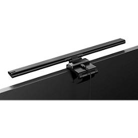 LED Notebookleuchte UNILUX VISIOLIGHT, für Monitore mit Stärke 5- 30 mm, 5 W, 500 lm, 3000-5000 K, dimmbar, um 120° schwenkbar, USB, Klemmfuß, schwarz