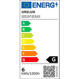 LED Notebookleuchte UNILUX VISIOLIGHT, für Monitore mit Stärke 5- 30 mm, 5 W, 500 lm, 3000-5000 K, dimmbar, um 120° schwenkbar, USB, Klemmfuß, schwarz