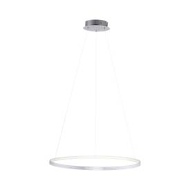 LED-Pendelleuchte CIRCLE, silber, Lichtfarbe Warmweiß, 19 oder 28,50 W, dimmbar, Ø 390 oder 600 mm