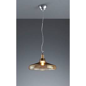 LED Pendelleuchte DOVER, E27 Fassung, inkl. 8 W LED-Leuchtmittel, Abhängehöhe bis 1300 mm, Glas