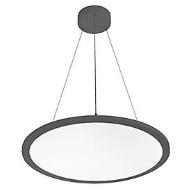 LED-Pendelleuchte FRISCH-Licht, Lichtfarbe neutralweiss, PMMA/Aluminium, Ø600 x H 14 mm, 58 W, 6400 Lumen, schwarz