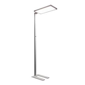 LED-Stehlampe FRISCH-Licht® STL, 80 W, 10000 lm, 4000 K, direktes/indirektes Licht, Touchdimmer & Memoryfunktion, IP20, silber
