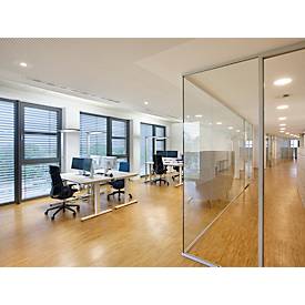 LED-Stehlampe FRISCH-Licht® STL, 80 W, 10000 lm, 4000 K, direktes/indirektes Licht, Touchdimmer & Memoryfunktion, IP20, silber