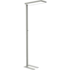 LED-Stehlampe Maul MAULjura, 62 W, 9200 lm, 4000 K, direktes/indirektes Licht, dimmbar, H 1965 mm, Aluminium, silber