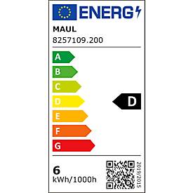 LED-Stehlampe Maul MAULjura, 62 W, 9200 lm, 4000 K, direktes/indirektes Licht, dimmbar, H 1965 mm, Aluminium, weiß