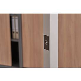 LED-Stehleuchte Butler, 80 W, 8800 lm, 4000 K, bildschirmarbeitsplatzfähig, direkt/indirekt leuchtend, stufenlos dimmbar, Bewegungssensor, schwarz