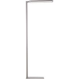 LED-Stehleuchte Butler, 80 W, 8800 lm, 4000 K, bildschirmarbeitsplatzfähig, direkt/indirekt leuchtend, stufenlos dimmbar, Bewegungssensor, silber