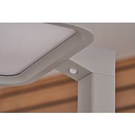 LED-Stehleuchte Butler, 80 W, 8800 lm, 4000 K, bildschirmarbeitsplatzfähig, direkt/indirekt leuchtend, stufenlos dimmbar, Bewegungssensor, weiß