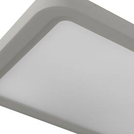 LED Stehleuchte Hansa-by-styro Capella, 80 W, 10400 lm, 4000 K, direktes/indirektes Licht, bildschirmarbeitsplatzfähig, dimmbar, silbergrau