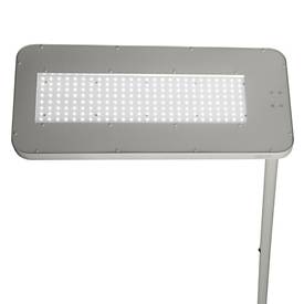 LED Stehleuchte Hansa-by-styro Capella, 80 W, 10400 lm, 4000 K, direktes/indirektes Licht, bildschirmarbeitsplatzfähig, dimmbar, silbergrau