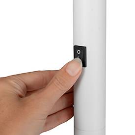 LED Stehleuchte Hansa-by-styro Capella, 80 W, 10400 lm, 4000 K, direktes/indirektes Licht, bildschirmarbeitsplatzfähig, dimmbar, weiß