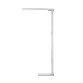LED-Stehleuchte Linearo, Leistung 50 W, 5600 lm, 4000 K, bildschirmarbeitsplatzfähig, L 880 x B 100 x H 1852 mm, Aluminium & Stahl, weißalu RAL 9006