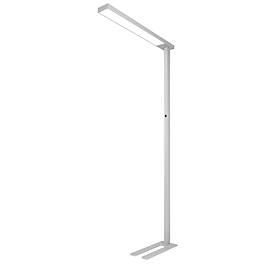 LED-Stehleuchte Linearo, Leistung 50 W, 5600 lm, 4000 K, bildschirmarbeitsplatzfähig, L 880 x B 100 x H 1852 mm, Aluminium & Stahl, weißalu RAL 9006