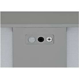 LED-Stehleuchte MAULjuvis, dimmbar, Bewegungs- und Tageslichtsensor, weißaluminium RAL 9006