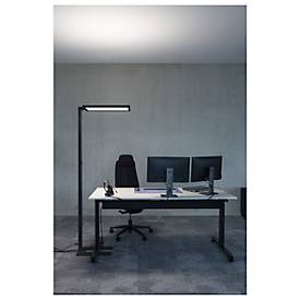 LED-Stehleuchte SLV Worklight, Touch-Dimmer, 7600 Lumen, 79 W, 200-240 V, PIR-Sensor, festverbaute LEDs, L 692 x B 310 x H 1950 mm, schwarz