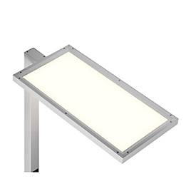 LED-Stehleuchte SLV Worklight, Touch-Dimmer, 7600 Lumen, 79 W, 200-240 V, PIR-Sensor, festverbaute LEDs, L 692 x B 310 x H 1950 mm, silber