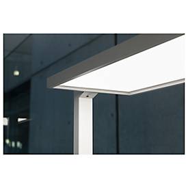 LED-Stehleuchte SLV Worklight, Touch-Dimmer, 7600 Lumen, 79 W, 200-240 V, PIR-Sensor, festverbaute LEDs, L 692 x B 310 x H 1950 mm, weiß
