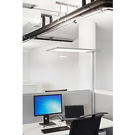 LED Stehleuchte Spittler SL720, inkl. Tageslichtsensor, indirekt/direkt leuchtend, 8940 lm, weiß-aluminium