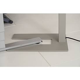 LED-Stehleuchte, stufenlos dimmbar, direkt & indirekt leuchtend, H 1950 mm, 2 x 30 W, alusilber