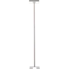 LED-Stehleuchte, stufenlos dimmbar, direkt & indirekt leuchtend, H 1950 mm, 2 x 40 W, alusilber