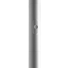 LED Stehleuchte UNILUX PRYSKA, Leistung 40 W, 4000 lm, 3000 K, 3 Leuchtstärken, dimmbar, Ø 340 x H 1800 mm, Stahl & FSC®-zertifiziertes Holz, weiß-buche