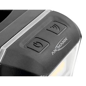 LED-Stirnlampe Ansmann HD280RS, 280 Lumen, 21 m Reichweite, 110 g, IP65, Gestensteuerung, flexibles Stirnband, L 78,4 × B 47,4 × H 45,9 mm, schwarz