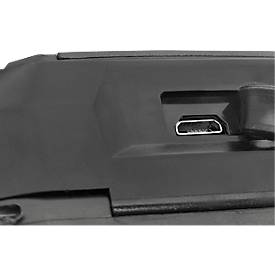 LED-Stirnlampe Ansmann HD800RS, 800 Lumen, 80 m Reichweite, bis zu 10 h, Gestensteuerung, flexibles Stirnband, B 82 × T 41,5 × H 52 mm, schwarz