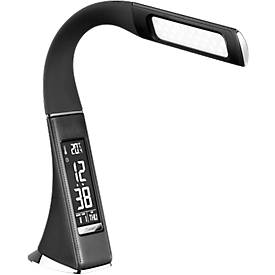 LED tafellamp Alex, met LED display, levensduur 35000 h, zwart
