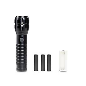 LED Taschenlampe Maul MAULkronos S, Leistung 3 W, 192 lm, bis 192 m, 3 bis 14 h, 3 Lichtstufen, IPX4, inkl. Batterien, Aluminium, schwarz