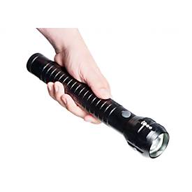 LED Taschenlampe Maul MAULkronos XL, Leistung 10 W, 419 lm, bis 295 m, 33 bis 100 h, 3 Lichtstufen, IPX4, inkl. Batterien, Aluminium, schwarz