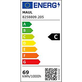 LED-Tischklemmleuchte Maul MAULsenja, 87 W, 15150 lm, 2700-5700 K, direktes/indirektes Licht, dimmbar, Bewegungs-/Lichtsensor, Aluminium, silber