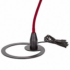 LED-Tischleuchte Bauer & Böcker Satelite, 4,5 W, 490 lm, 3000 K, dimmbar, neigbar, L 750 mm, Aluminium, schwarz-rot