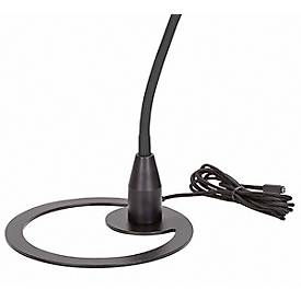 LED-Tischleuchte Bauer & Böcker Satelite, 4,5 W, 490 lm, 3000 K, dimmbar, neigbar, L 750 mm, Aluminium, schwarz-schwarz