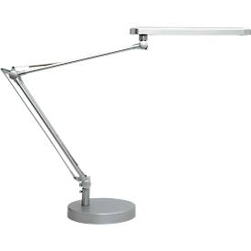 LED-Tischleuchte MAMBOLED, 7 W, 665 lm, mit Diffusor, dreh- u. neigbar, Sockel + Klemme, metallgrau