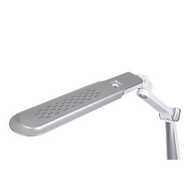 LED-Tischleuchte Multiflex, stufenlos dimmbar, 3 Farbtemperatur-Stufen, mit Fuß und Klemme, silber