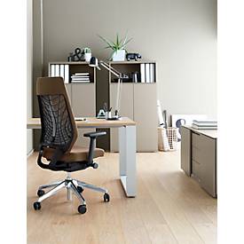 LED-Tischleuchte Rado, Touch-Dimmer 4-fach, höhenverstellbar, schwarz oder weiß