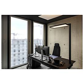 LED-Tischleuchte SLV Worklight, Touch-Dimmer, 7600 Lumen, 79 W, 200-240 V, PIR-Sensor, festverbaute LEDs, L 692 x B 310 x H 1200 mm, schwarz