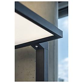 LED-Tischleuchte SLV Worklight, Touch-Dimmer, 7600 Lumen, 79 W, 200-240 V, PIR-Sensor, festverbaute LEDs, L 692 x B 310 x H 1200 mm, schwarz